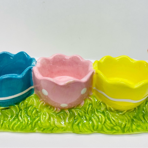 Yankee Candle Easter Egg Bunny Tealight Holder Bunnies Spring Pink Yellow Blue - Picture 3 of 14